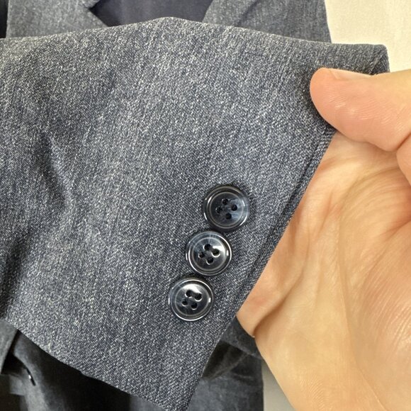 Circle S Dallas Blue Gray Western Yoke Blazer Jacket Men 44 Cowboy Sport Coat - Picture 2 of 7